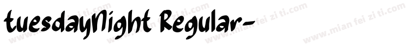 TuesdayNight Regular字体转换
